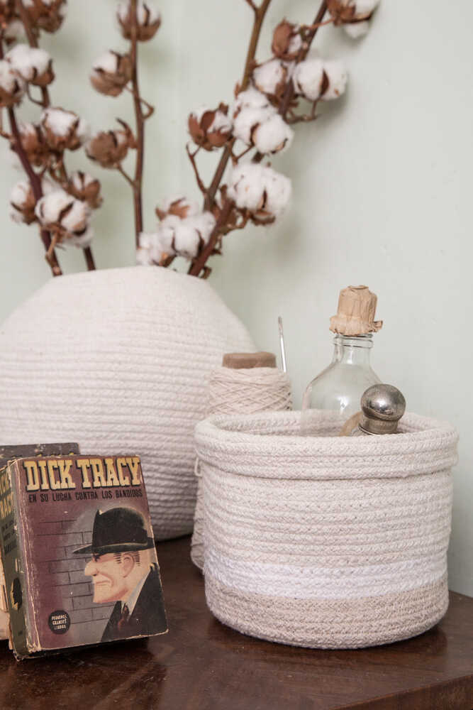 BASKET MINI TRICOLOR IVORY - Image 4