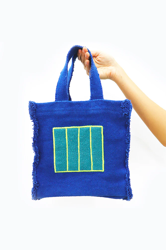 FABRIC HANDBAG BLUE CELL - Image 3
