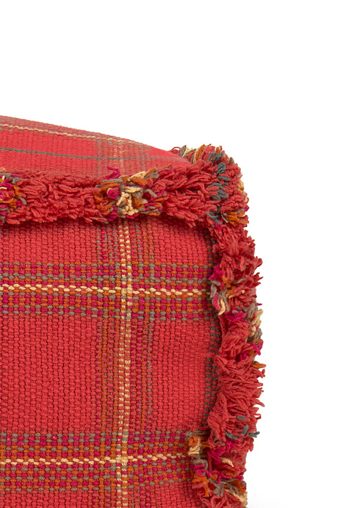 HANDLOOM POUF MAPPLE RED - Image 7