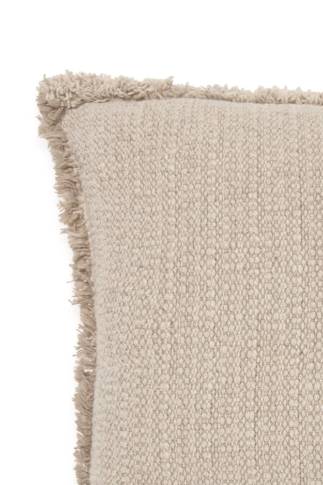 Handloom Rectangular Cushion Beige - Image 3