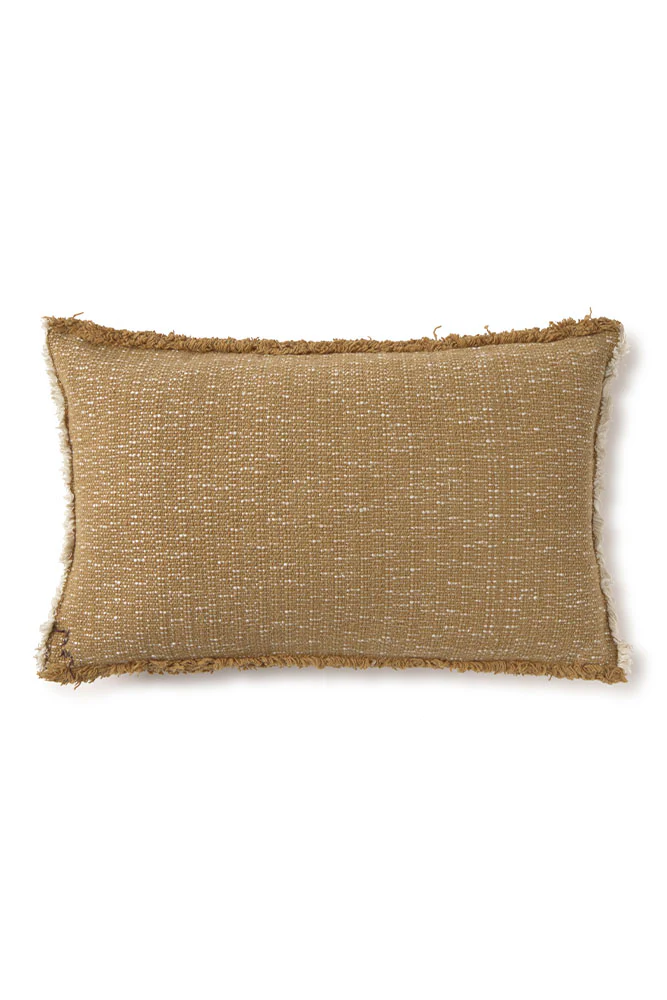 Handloom Rectangular Cushion Ochre