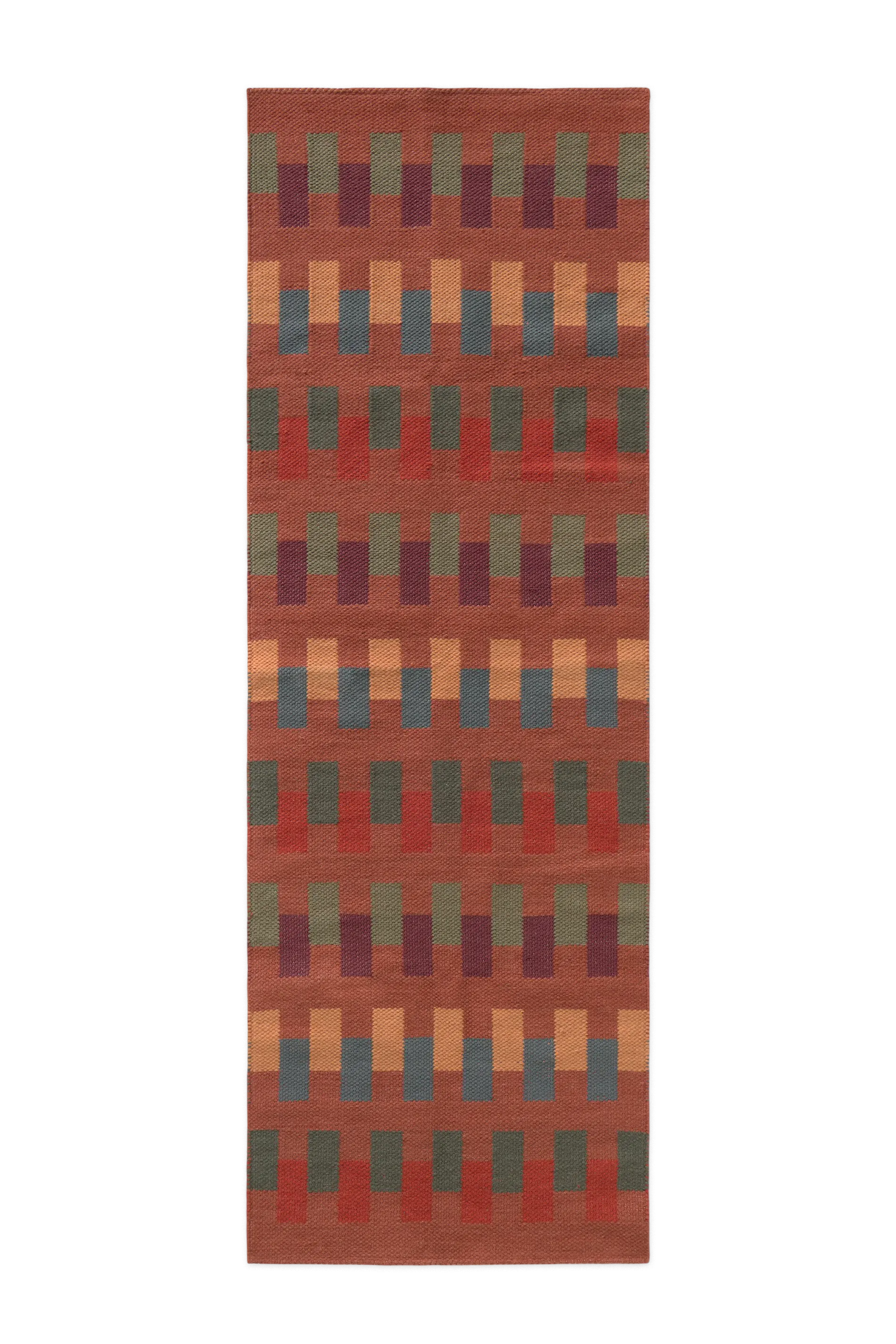 HANDLOOM RUNNER RUG INTERSECTING SIENNA