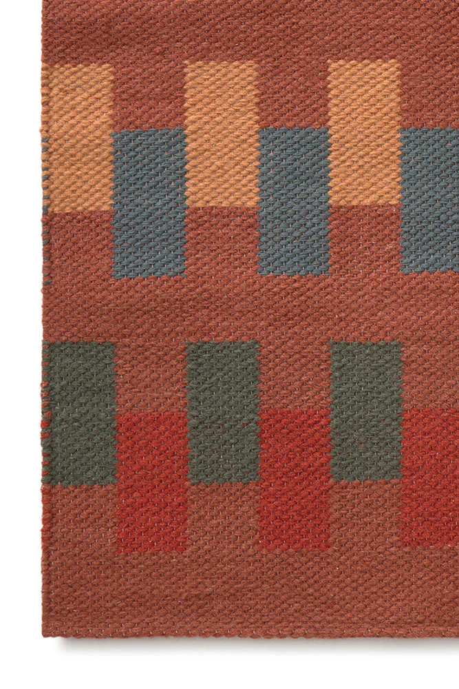 HANDLOOM RUNNER RUG INTERSECTING SIENNA - Image 3