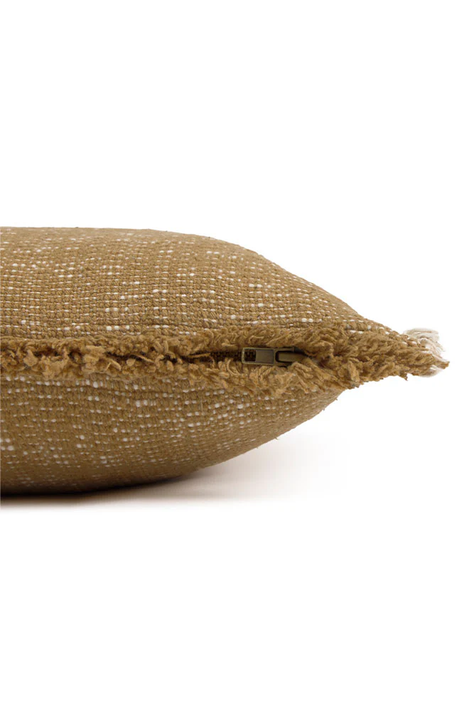 Handloom Square Cushion Ochre - Image 6