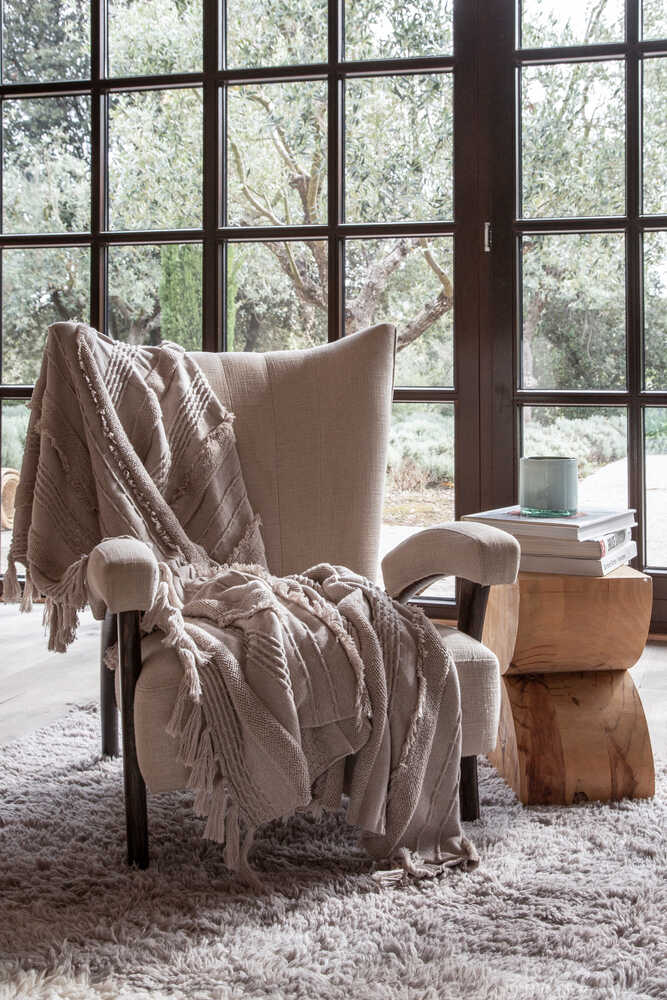 KNITTED BLANKET AIR DUNE WHITE - Image 2
