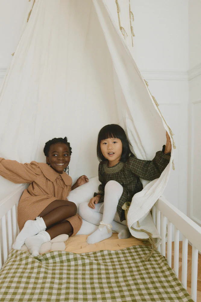KNITTED BLANKET VICHY MATCHA - Image 6