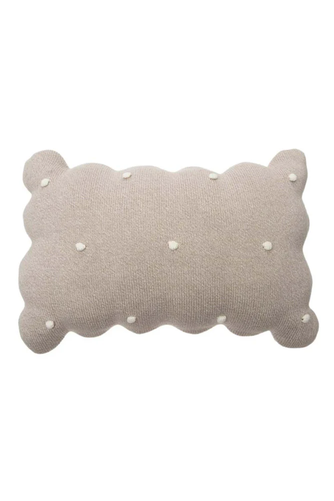 KNITTED CUSHION BISCUIT DUNE WHITE