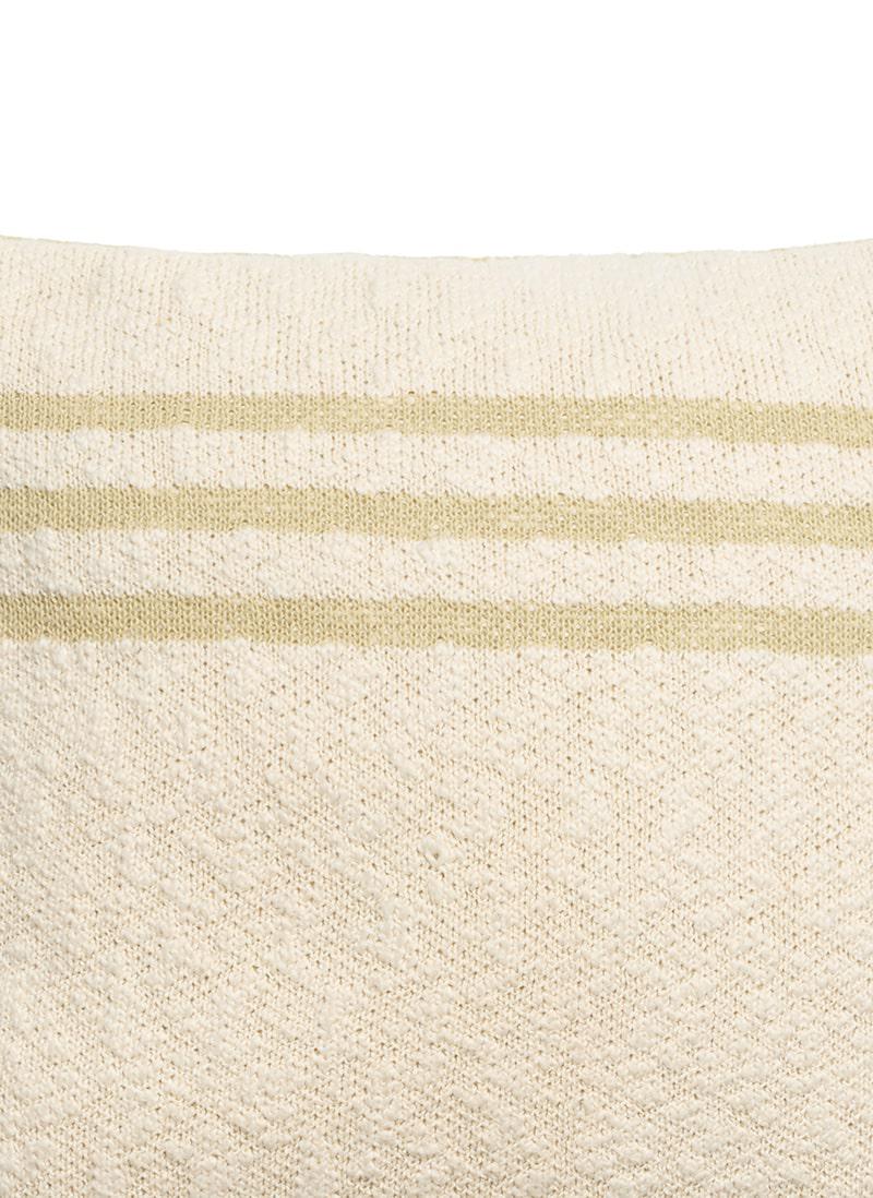 KNITTED CUSHION DUETTO OLIVE - NATURAL - Image 8