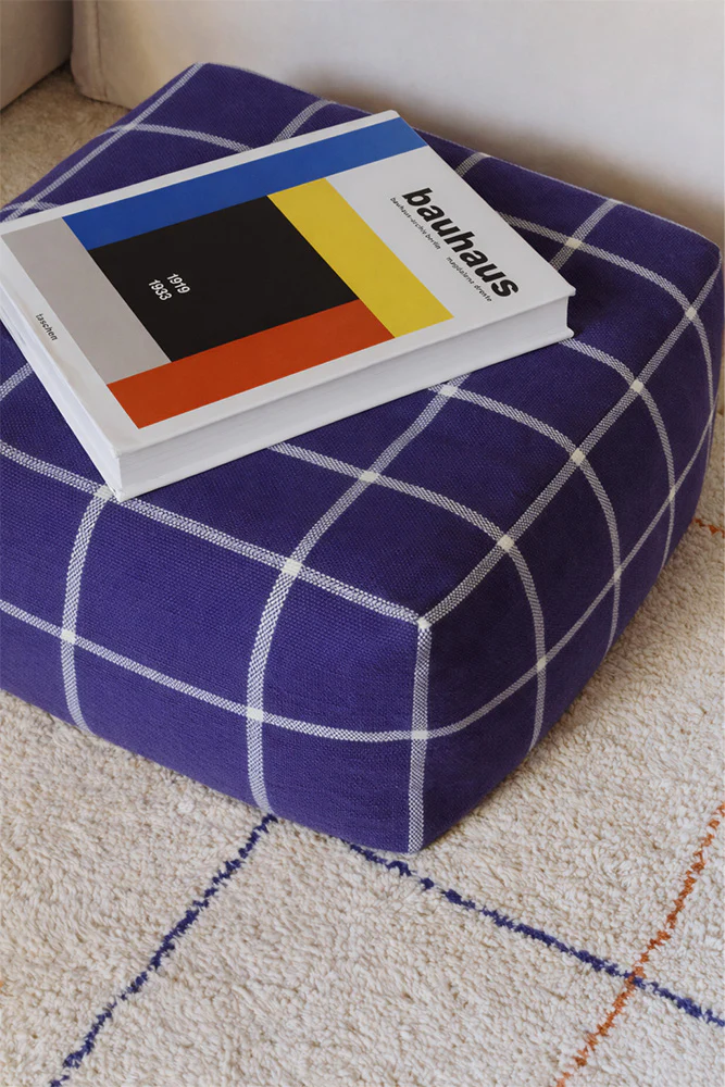 POUF GEO BLOCK NAVY BLUE - Image 4