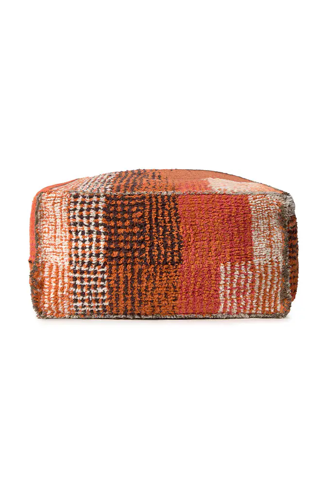 REVERSIBLE CITY POUF MAPLE RED