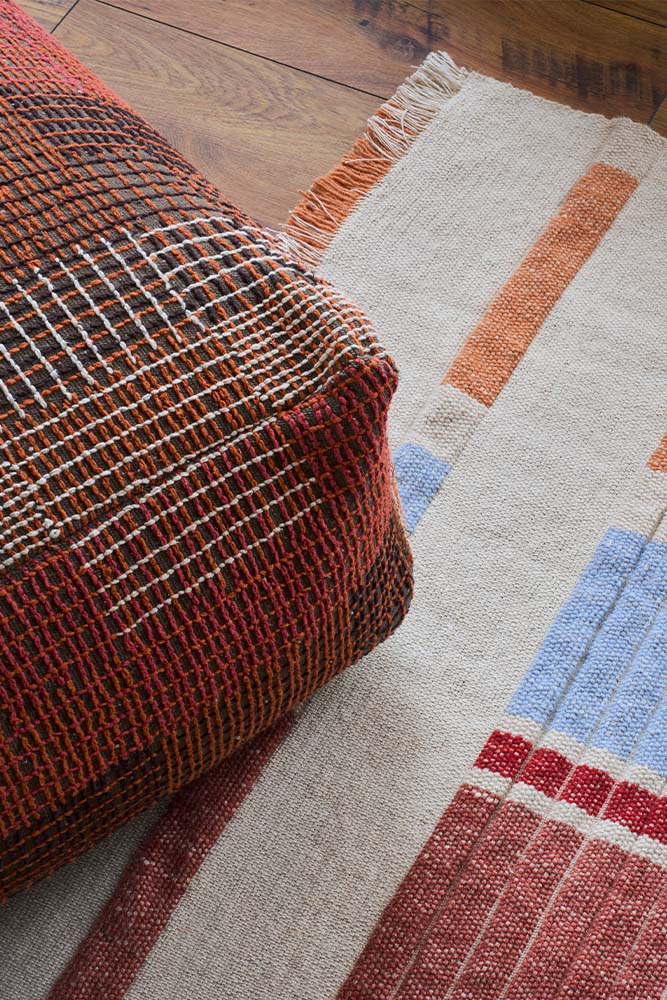 REVERSIBLE CITY POUF MAPLE RED - Image 3