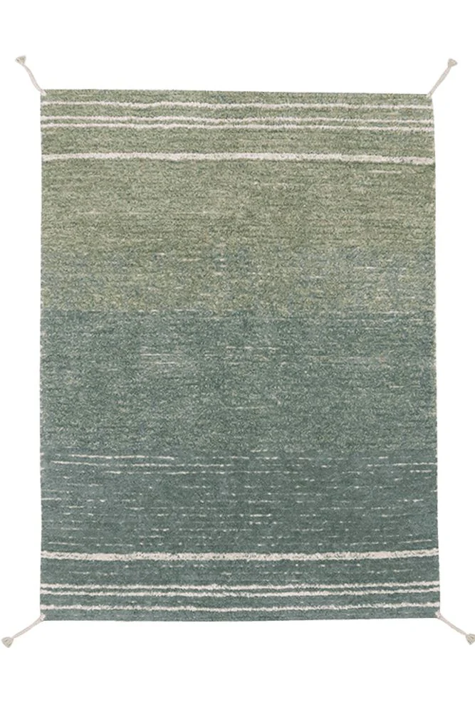 REVERSIBLE WASHABLE RUG TWIN VINTAGE BLUE