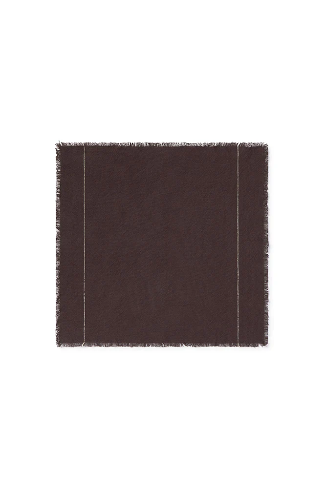 HANDLOOM NAPKINS CAFÉ (SET OF 4) - Image 5