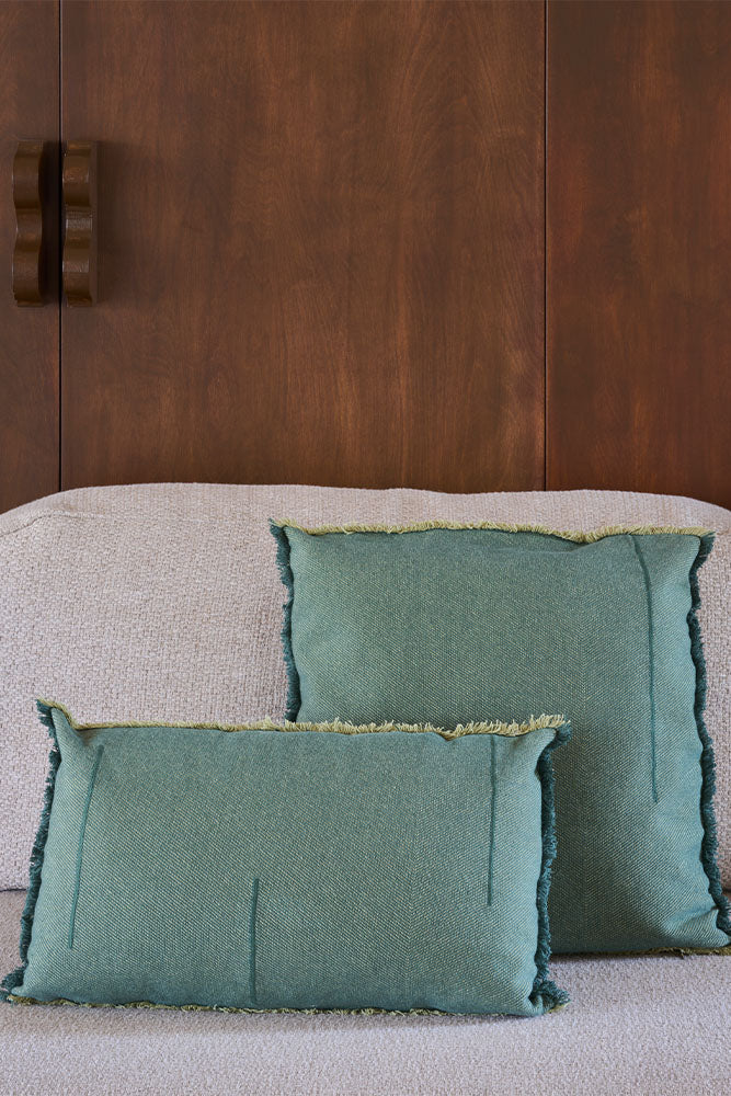 SQUARE CUSHION VERTICAL DUCK GREEN - Image 3