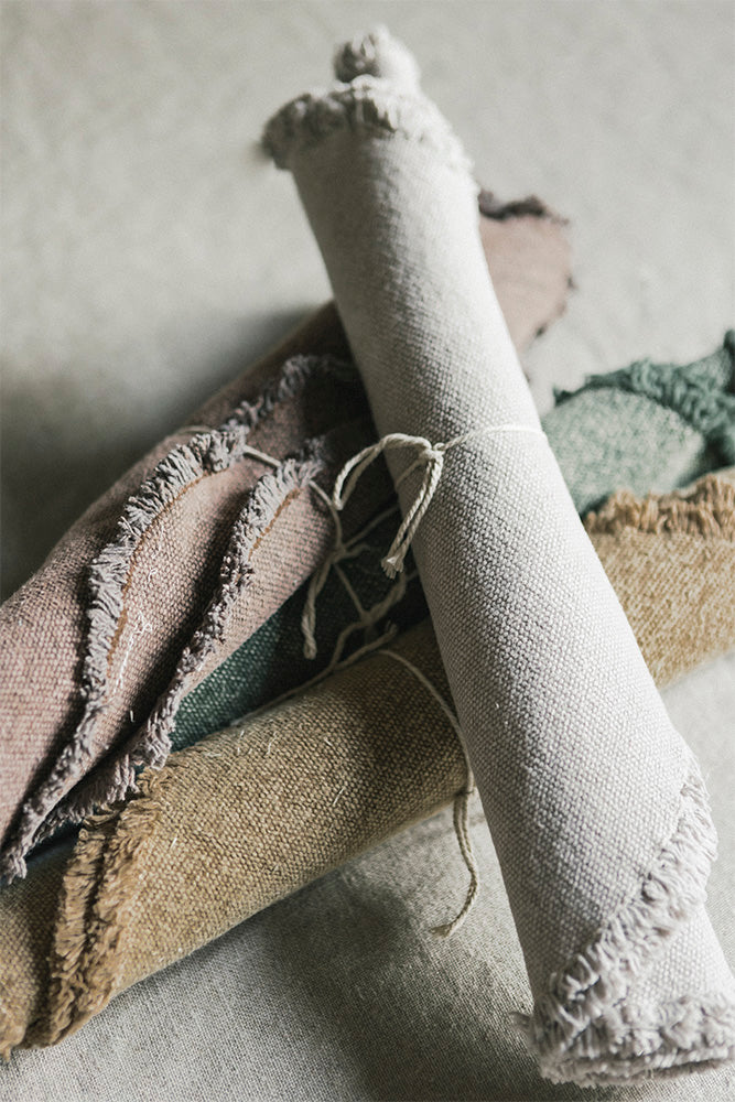 STONEWASHED PLACEMATS AND COASTERS NEW GREY (SET OF 2) - Image 4