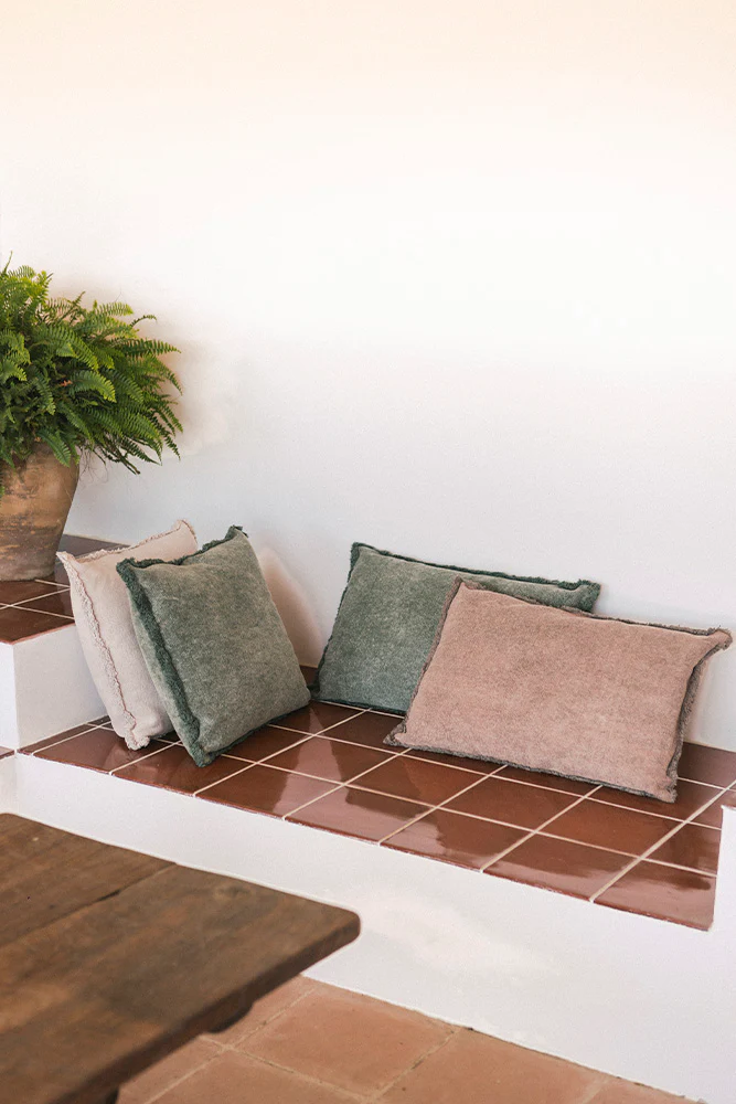 STONEWASHED RECTANGULAR CUSHION SOIL BROWN - Image 2