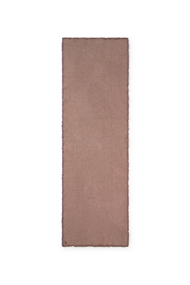 STONEWASHED TABLE RUNNER SOIL BROWN