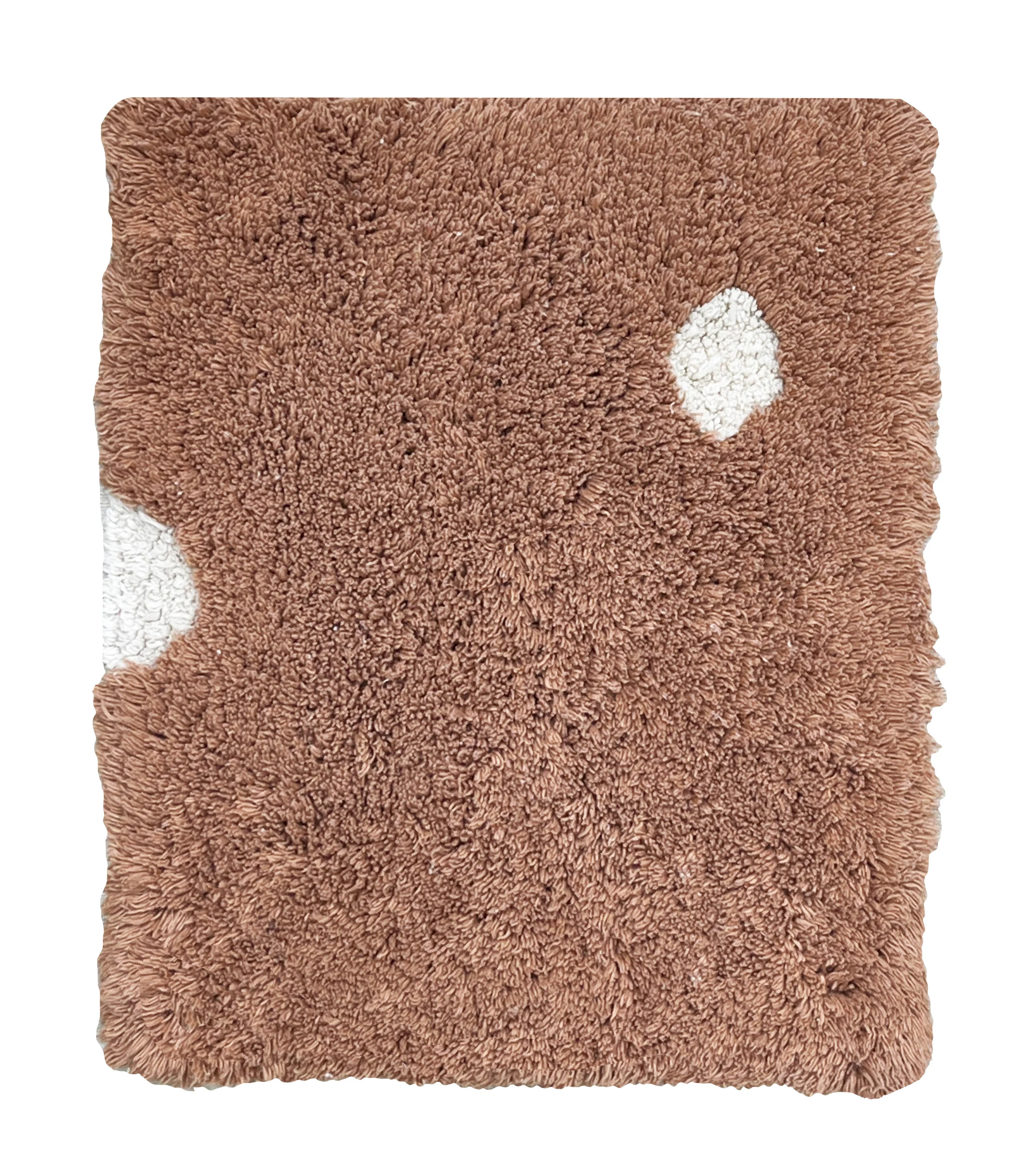 Swatch Washable rug Mini Dot Chestnut