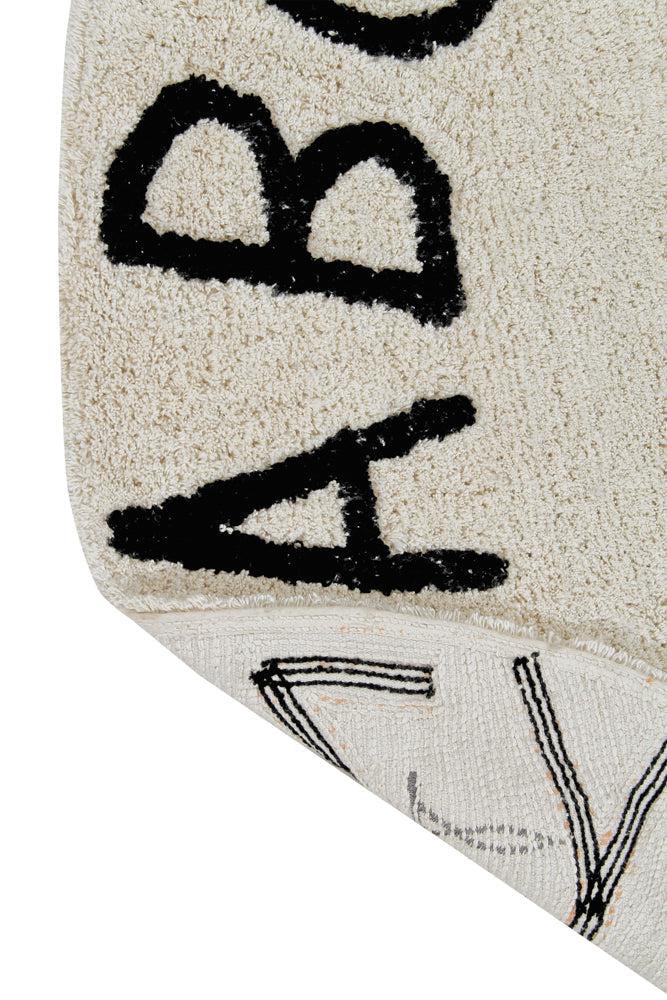 WASHABLE RUG ABC NATURAL BLACK - Image 6