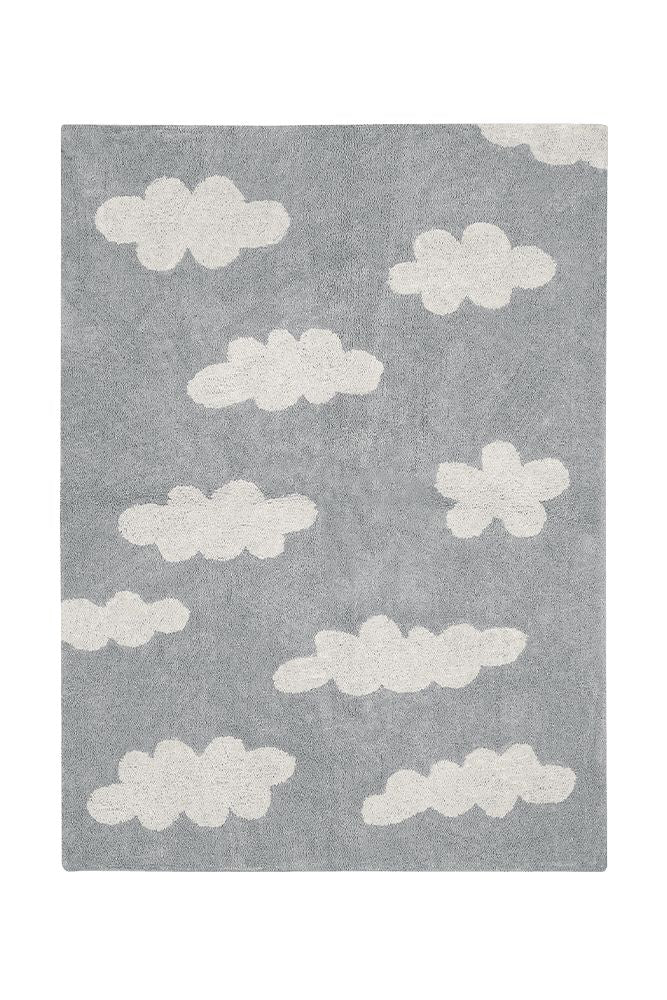 WASHABLE RUG CLOUDS GREY