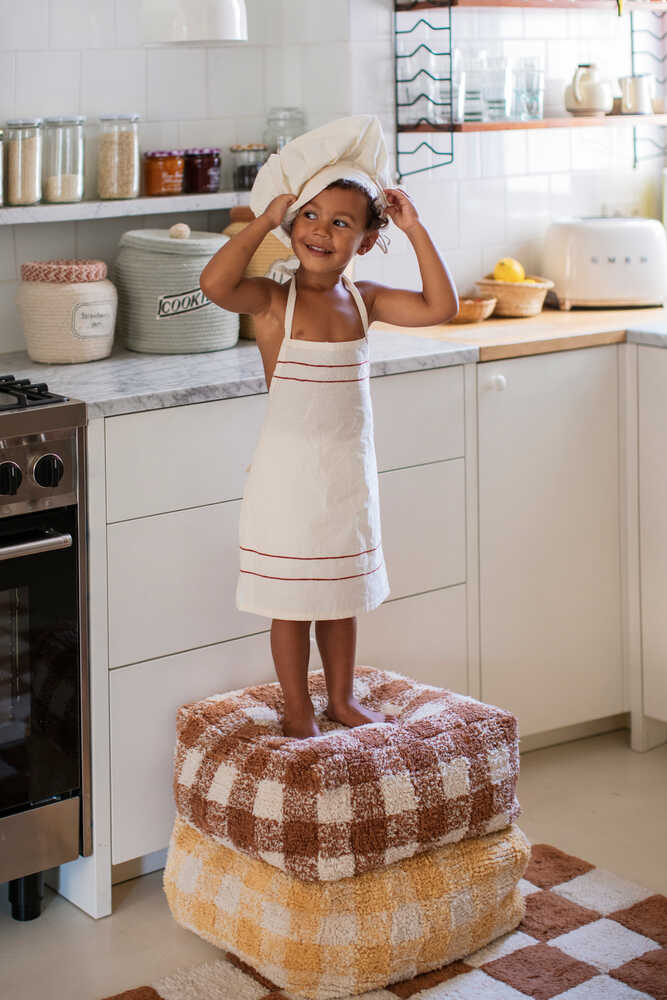 WASHABLE RUG KITCHEN TILES TOFFEE - Image 6