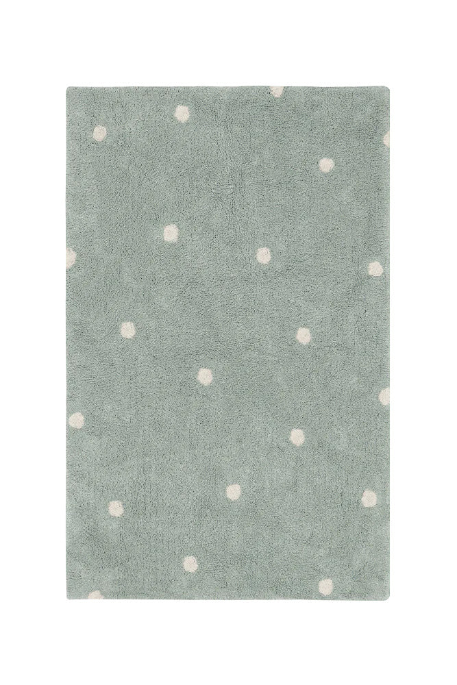 WASHABLE RUG MINI DOT BLUE SAGE