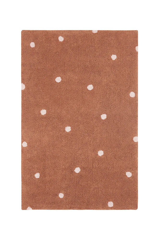 WASHABLE RUG MINI DOT CHESTNUT