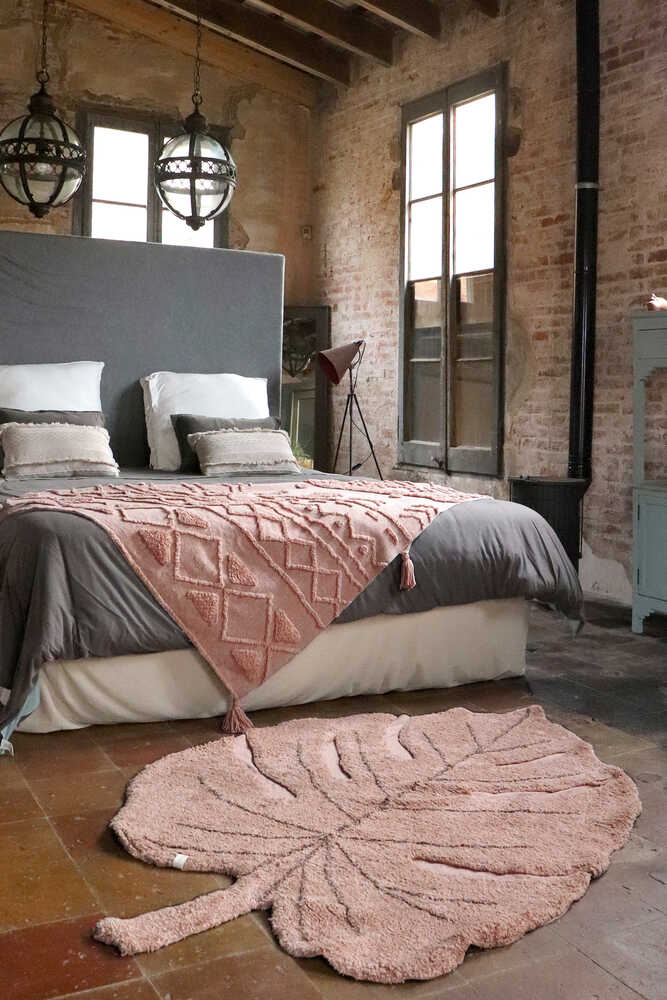 WASHABLE RUG MONSTERA VINTAGE NUDE - Image 4