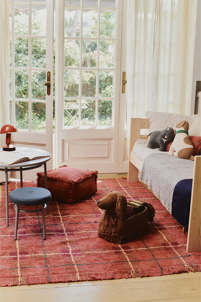 WASHABLE RUG TARTAN VINTAGE RED - Image 2