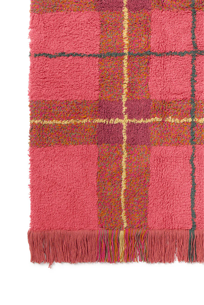 WASHABLE RUG TARTAN VINTAGE RED - Image 4