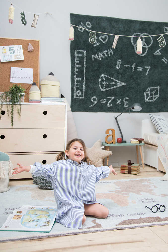 WASHABLE RUG VINTAGE MAP - Image 5